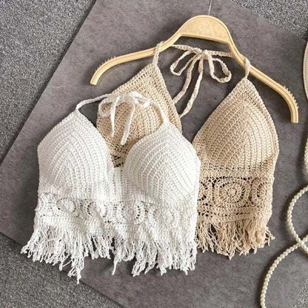 Boho Chic Crochet Halter Top